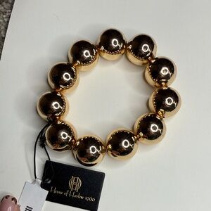 House of Harlow 1960 Shiny Gold Spherical Bracelet